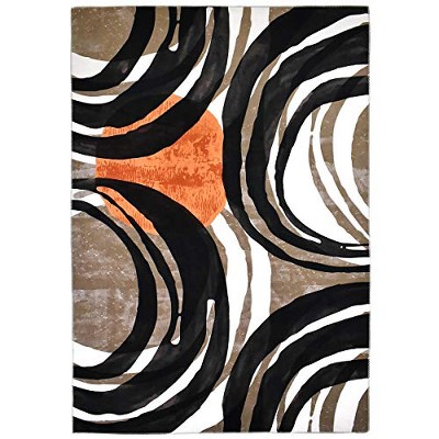 Homefires Makeba Indoor Rug – Bold Artistic Design, Soft & Durable, Easy to Clean Accent Rug for Living Room, Bedroom & Entryway Decor