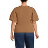 Lands' End Women's Drapey Rib Puff Sleeve Scoop Neck Top - 2 of 3