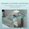 ChicFurnit Bathroom Sink Faucet Single Handle Glass Spout Water Flow Design for Contemporary Vanities, Silver, 11"*7.9"*4.7" - 4 of 4