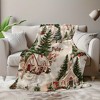 Festive Christmas Trees Print Blanket Soft and Warm Perfect Holiday Gift. - 3 of 4
