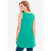 Woman Within Plus Size Perfect Sleeveless Shirred U-Neck Tunic - 3 of 4