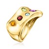 Ross-Simons 1.30 ct. t.w. Multi-Gemstone Sculptural Ring in 18kt Gold Over Sterling - 3 of 4