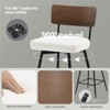 Bekrvio 26" Counter Height Swivel Bar Stools - Upholstered Faux Leather, Wood Backs & Metal Legs, Counter Stools for Kitchen Island - 3 of 4