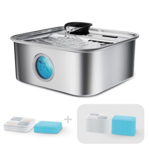 Oneisall PW07 Extended (11 Filters) Pet Automatic Water Fountain: 10L/2.6Gal, Multi-Filtration, LED, Ultra-Quiet (Christmas Gift) - 1 of 4