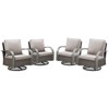POCASSY Outdoor Swivel Glider Chairs, Patio Wicker Swivel Rocking Chairs with Powder-Coated Steel Armrest - 2 of 4