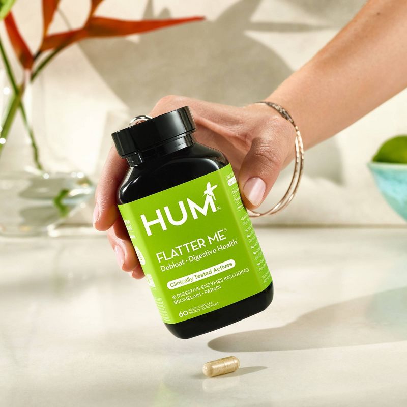 HUM Nutrition Flatter Me Digestive Enzymes for Fast Bloating Relief Vegan Capsules - 60ct, 5 of 10