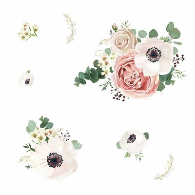 Fresh Floral Vinyl Peel and Stick Wall Decal Set - 7 Pieces
