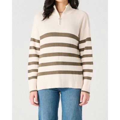 Women's Stripe Zip-Up Sweater - Dex
