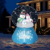 Syemin Inflatable Holiday Decorations 5.9 FT Christmas Inflatable Decoration Inflatable Snow Globe Funny Blow Up Yard Decor, Blue, 49.2"*49.2"*72" - 4 of 4