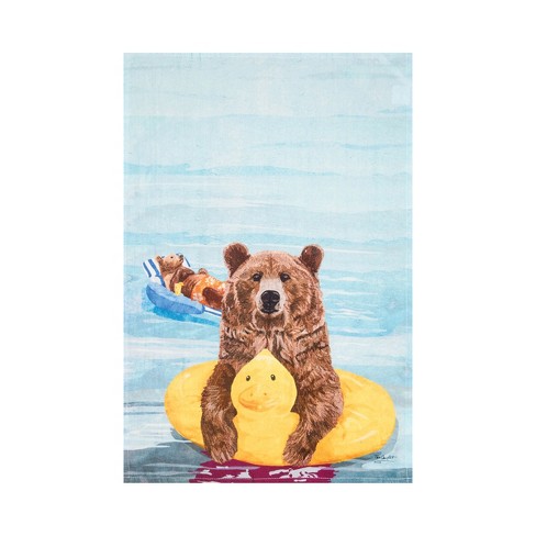 C&f Home Striped Arrow Bear Printed Flour Sack Kitchen Towel : Target