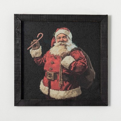 24" Sullivans Candy Cane Santa Christmas Wall Decor Multicolor Indoor Christmas Decor