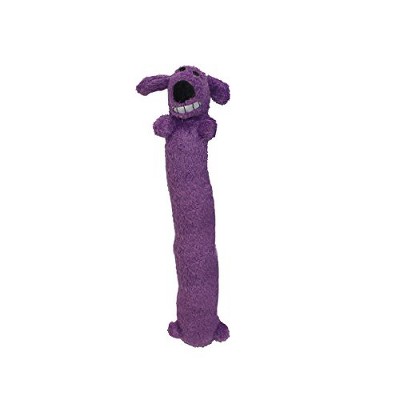 Multipet 66114 Loofa Plush Dog Toy, 18", Purple