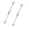 Haus of Brilliance 10K Rose Gold Plated Silver 1/15 Cttw Diamond Dangle Earring - 2 of 4