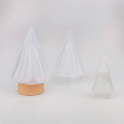 3ct Glass Trees Frosted - Bullseye's Playground™