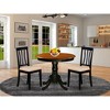HomeStock Kitchen Table Set - Table And 2 Dining Chairs, Black &Cherry - 2 of 4