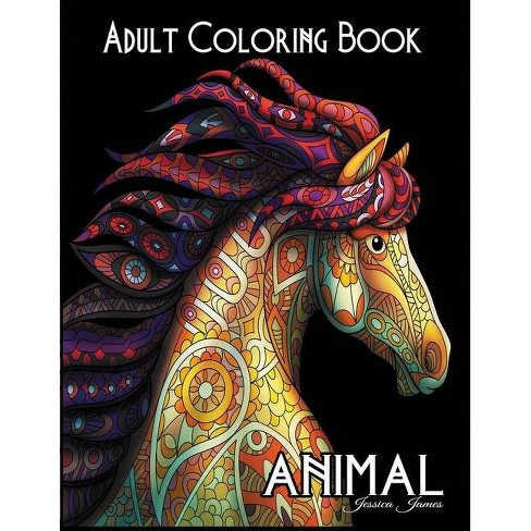 Download Animal Adult Coloring Book By Jessica James Paperback Target