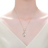 Elegant rhodium and 14k gold plated pendant necklace featuring sparkling cubic zirconia for a refined and sophisticated look - 2 of 3