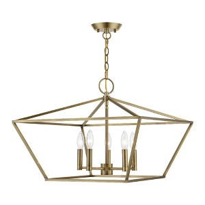 Livex Lighting Devone 5 - Light Chandelier in  Antique Brass - 1 of 4