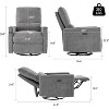Dyonery Rotatable small rocking chair, single-person backrest sofa with lumbar support, living room - 4 of 4