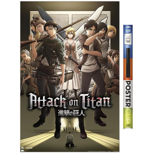 Trends International Attack On Titan Season 3 Group Unframed Wall Poster Print Black Clip Bundle 22 375 X 34 Target