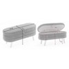CAVINAS Oval Velvet Storage Ottoman Bench for Bedroom,44.88" Storage Bench with Wood Legs,Ottoman for Living Room,Bedroom,Entryway - 4 of 4