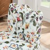 DOMETOUR Flannel single dining chair with soft seat and back, no armrests, matching pillow as waist cushion, for living room - RED - 4 of 4
