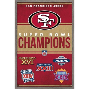 Trends International NFL San Francisco 49ers - Champions 23 Framed Wall Poster Prints - 1 of 4