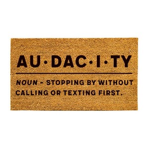 Evergreen 16 x 28 Inches Audacity Door Mat | Non-Slip Rubber Backing | Dirt catching Natural Coir | Indoor and Outdoor Home Decor - 1 of 4