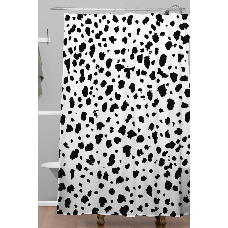 Rebecca Allen Dalmatian Shower Curtain Black/White - Deny Designs, 3 of 7