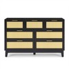 Bedroom 7 Drawer Dresser, Rattan Dresser Modern Wooden Chest Of Drawers With Spacious Storage Space - 4 of 4