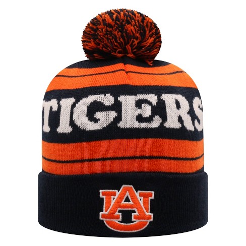 Ncaa Auburn Tigers Men S Knit Cuffed Beanie With Pom Target