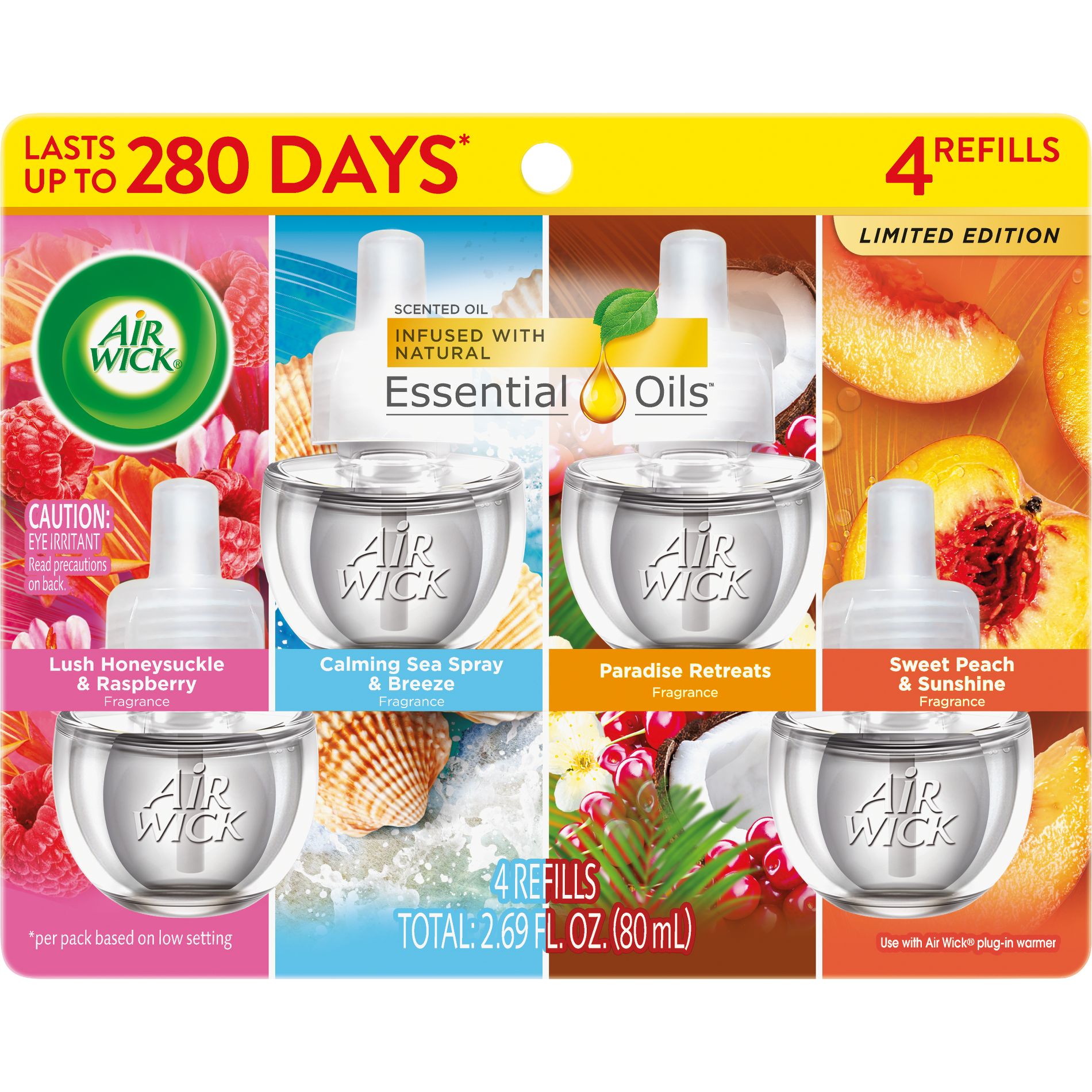 Air Wick Scented Oil Air Freshener Refills - Mixed Pack- 4pk LH&R CS&B PR SS&P