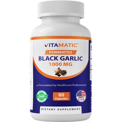 Fermented Black Garlic Extract 1000 mg 60 Capsules