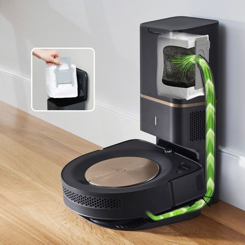 iRobot Roomba s9+ Wi-Fi Connected Self-Emptying Robot Vacuum - Black - 9550, 3 of 14