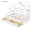 Wooden House Bed with 2 Drawers,Kids Bed with Storage Shelf - 4 of 4