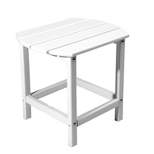 Resin Outdoor Side Table - White - Evergreen