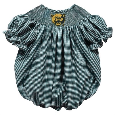 Girl Baylor Bears Smocked Bubble Romper - Vive La Fete