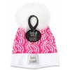 Pavilion Gift Company - Snow Bunny - Pink Knit Pom Pom Hat (12-24 Months) - Hats - 4 of 4