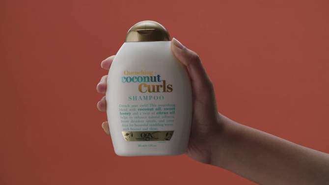 OGX Quenching+ Coconut Curls Shampoo Curly Hair Shampoo with Coconut Oil, Citrus Oil &#38; Honey - 13 fl oz, 2 of 14, play video
