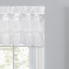 Ellis Curtain Madelyn Ruffled Victorian 1.5" Rod Pocket Valances for Windows 60" x 16" White - 3 of 4