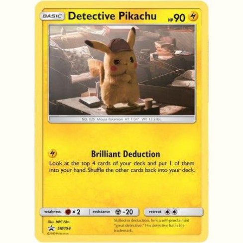 Pokemon Sun And Moon Detective Pikachu Promo Ultra Rare Holo Detective Pikachu Sm194