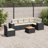 vidaXL Garden Sofa Set Black, Cream White - 2 of 4