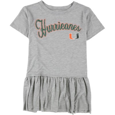 Touch by G-III Womens Miami Hurricanes Peplum Graphic T-Shirt