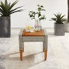 Capella Outdoor Wicker Side Table - Gray - Crosley - image 3 of 4