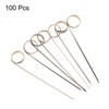 Unique Bargains Disposable Looped Ring Bamboo Fruit Decorative Cocktail Picks 100 Pcs - 3 of 4