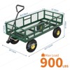 Garden Dump Cart with Removable Sidewalls, 900 LBS Heavy Duty Steel Dump Wagon with 180° Swivel Handle & 10-inch Tires, for Backyard Farm - 2 of 4