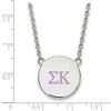 Black Bow Jewelry Sterling Silver Sigma Kappa Greek Life Necklace 18 Inch - 2 of 4