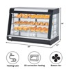 Commercial Food Warmer Display, Countertop Pastry and Pizza Warmer Cabinet with 3D Heating 3-Color Lighting, Temp Knob, Removable Shelf - 2 of 4