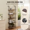 VEVOR Ladder Shelf, 5-Tier Bookshelf 24x11.8in, Open Wall-Mounted Ladder Shelf with Metal Frame,Storage Rack Sundries Holder, Black - 4 of 4