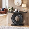 Hommoo 40 inch Console Table with Geometric Base - 3 of 4